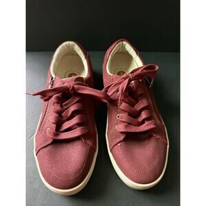 Revitalign Cranberry/red Boardwalk Canvas Sneaker Breathable Orthotic Grade 7B